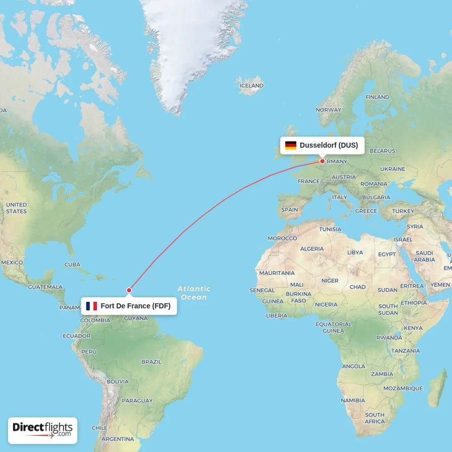 FDF - DUS route map