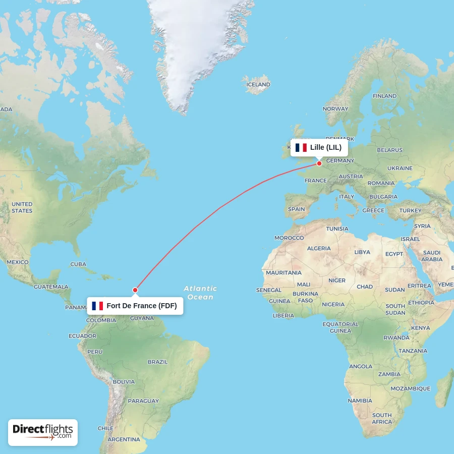 FDF - LIL route map