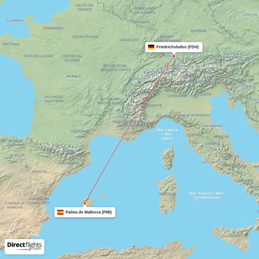 FDH - PMI route map