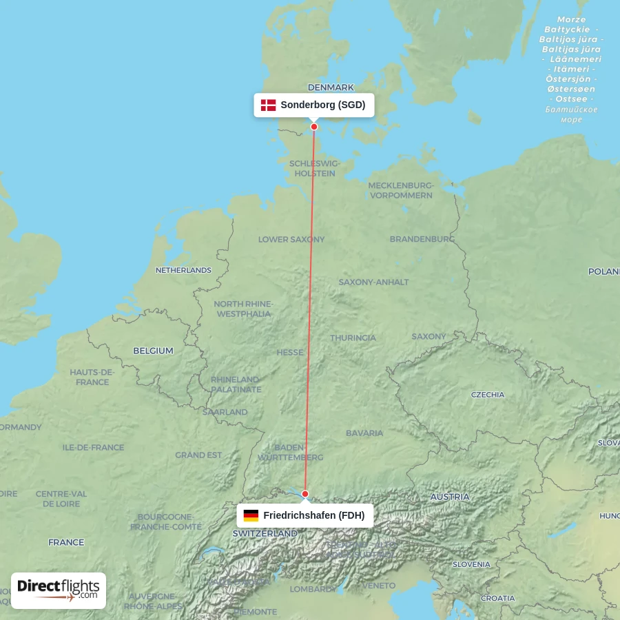 FDH - SGD route map