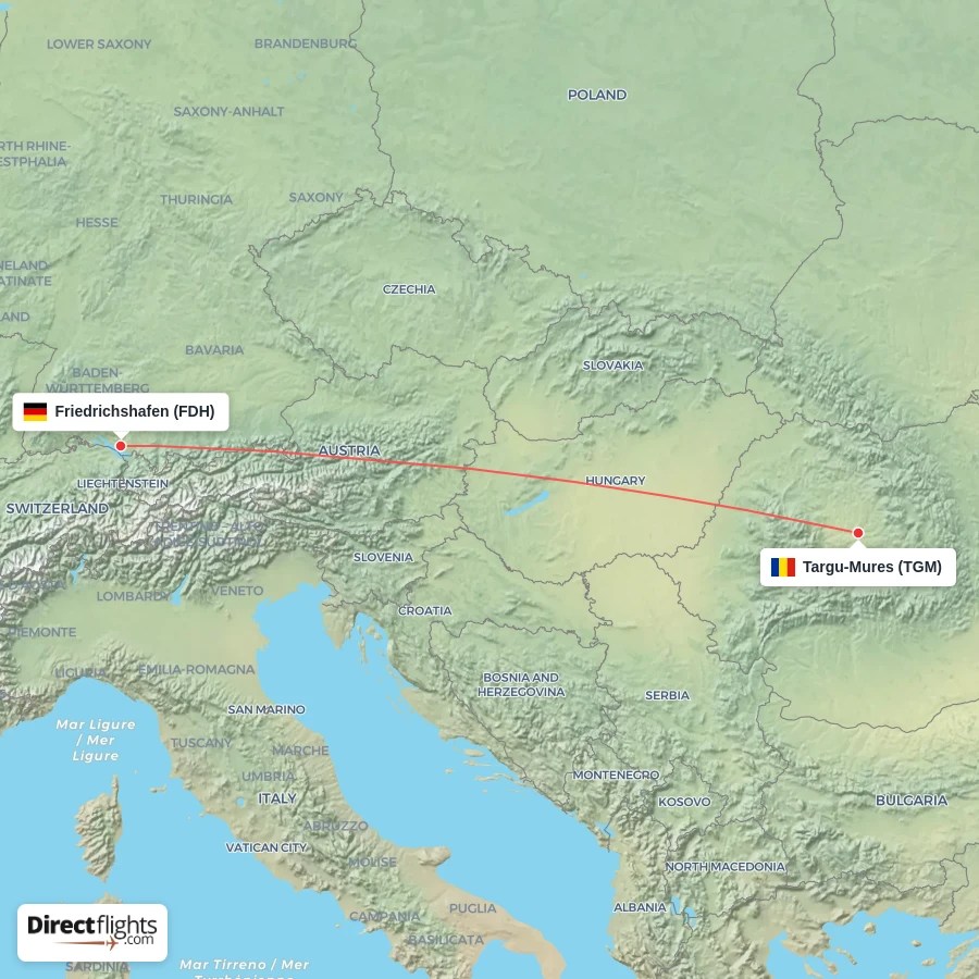 FDH - TGM route map