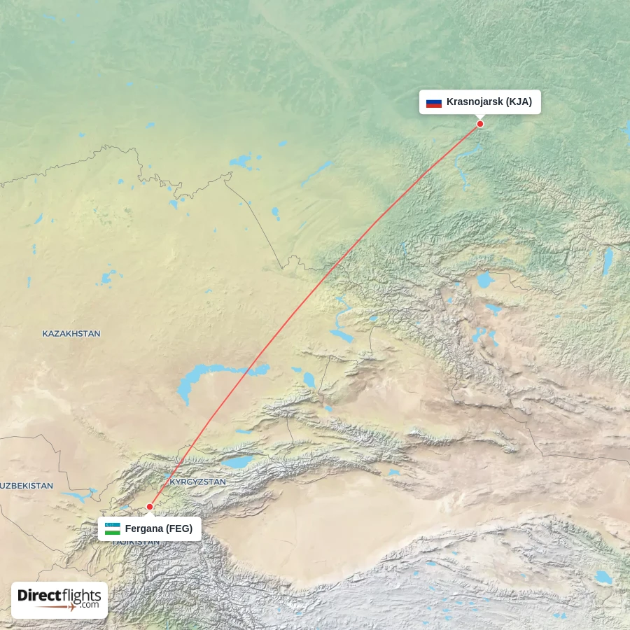 FEG - KJA route map