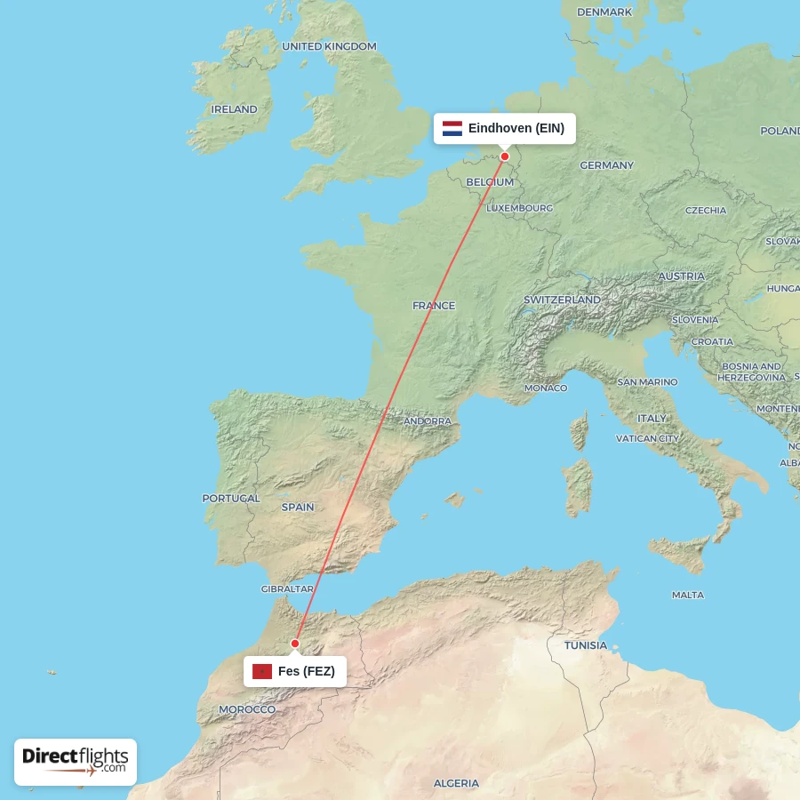 FEZ - EIN route map