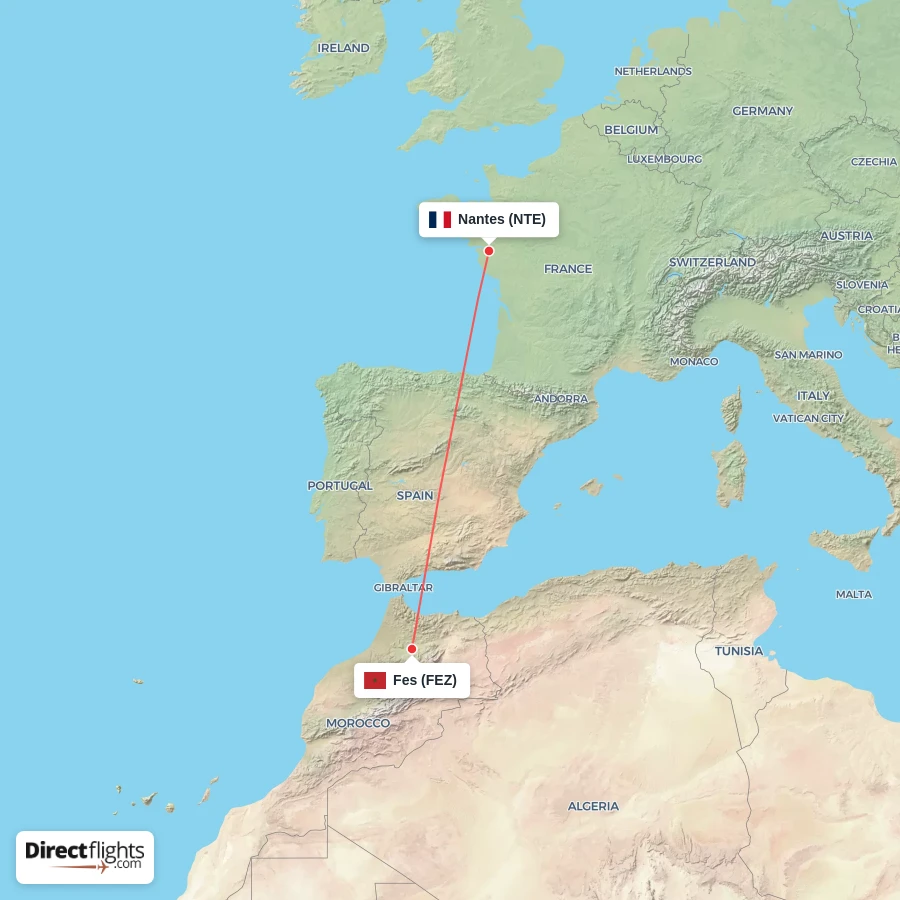 FEZ - NTE route map