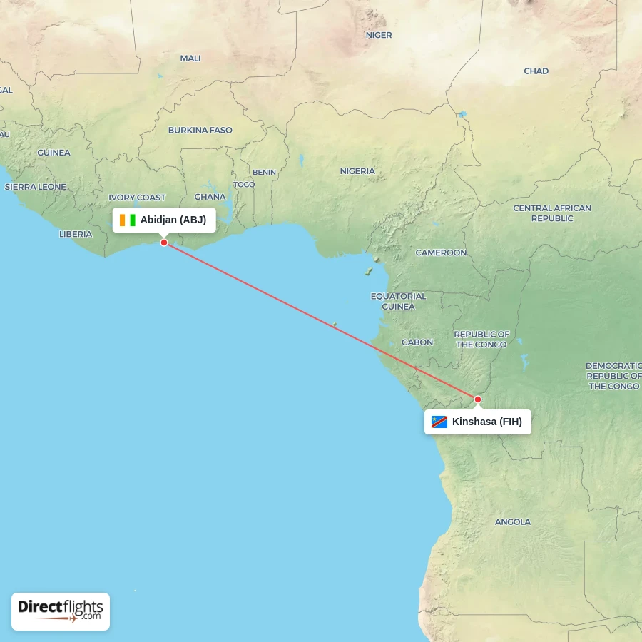 FIH - ABJ route map