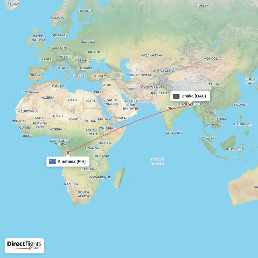 FIH - DAC route map