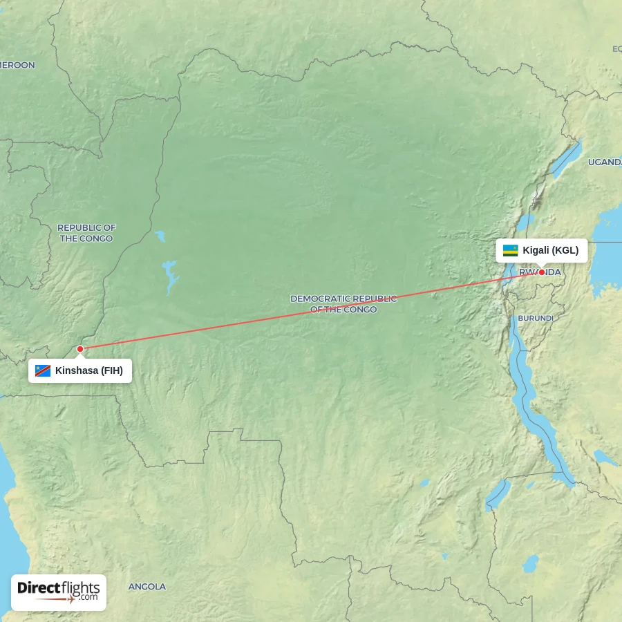 FIH - KGL route map