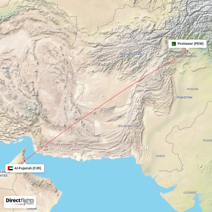 FJR - PEW route map