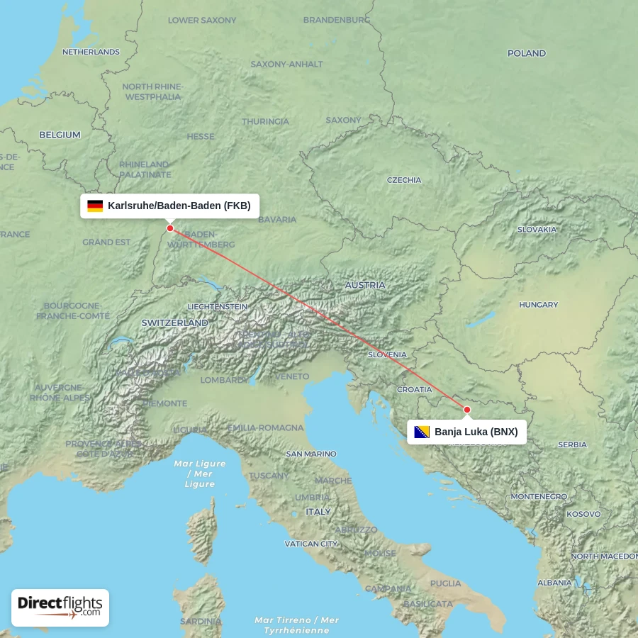 FKB - BNX route map