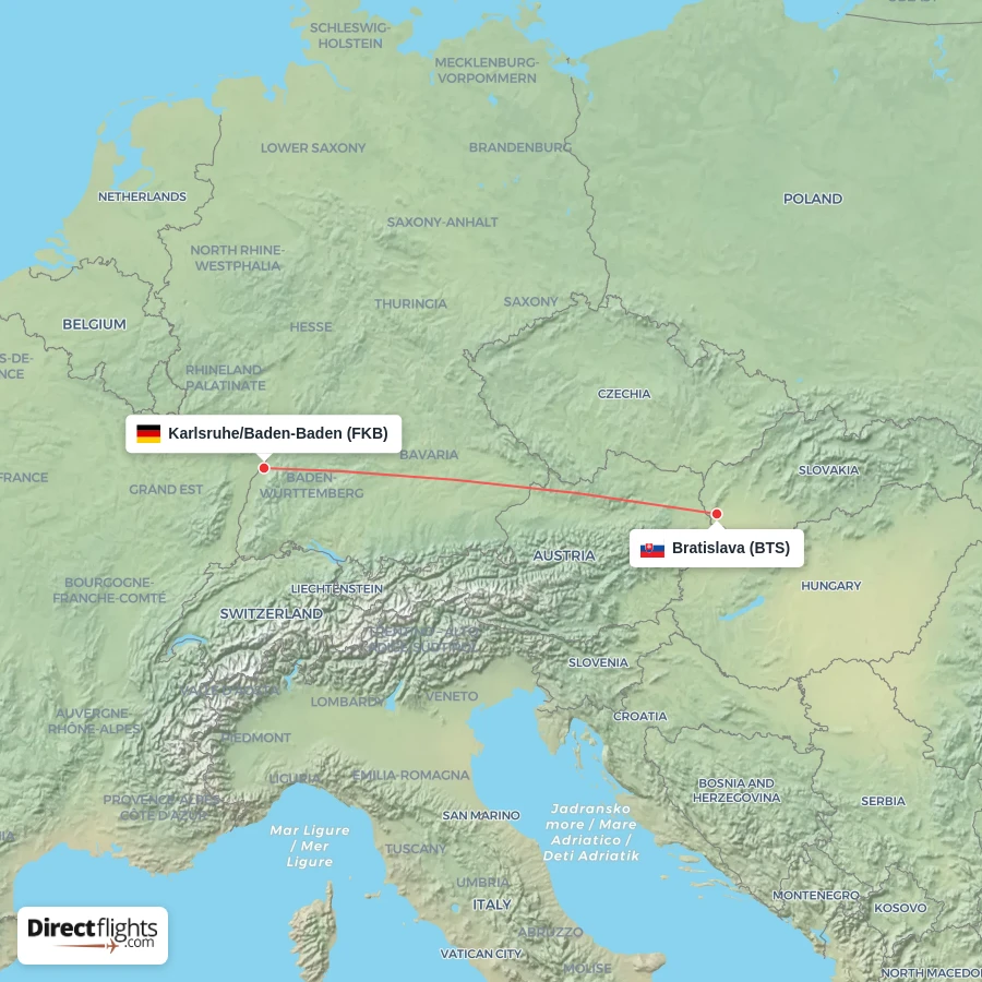 FKB - BTS route map