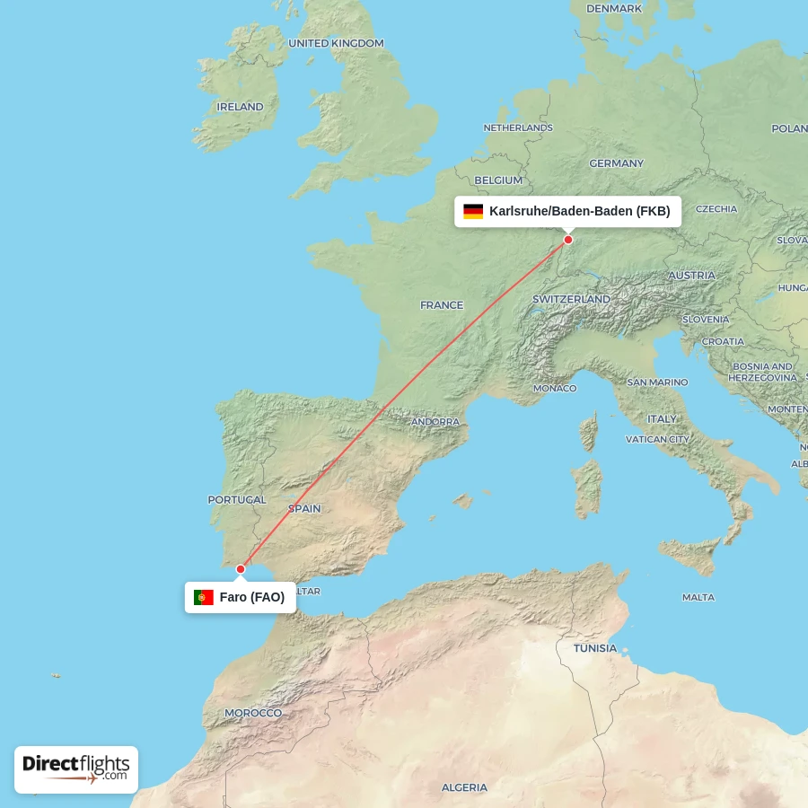 FKB - FAO route map