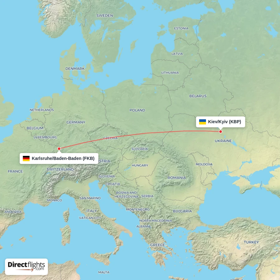 FKB - KBP route map
