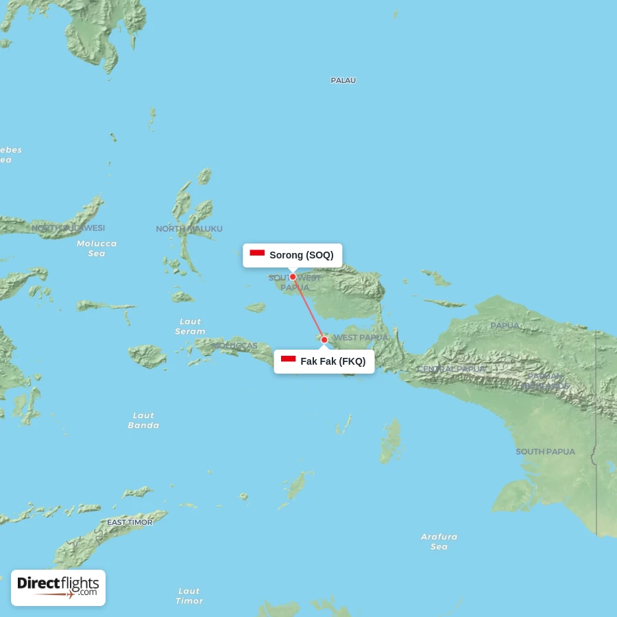 FKQ - SOQ route map