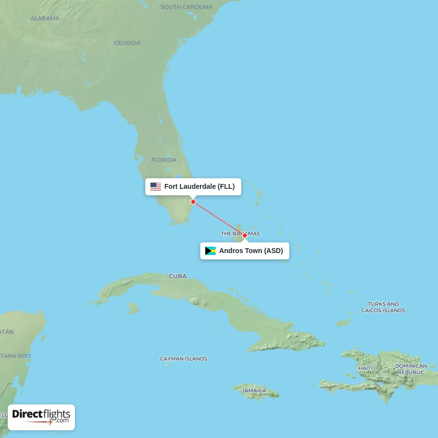 FLL - ASD route map