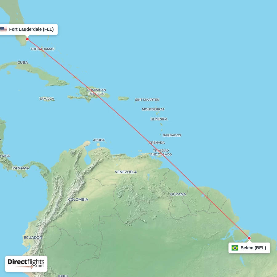 FLL - BEL route map