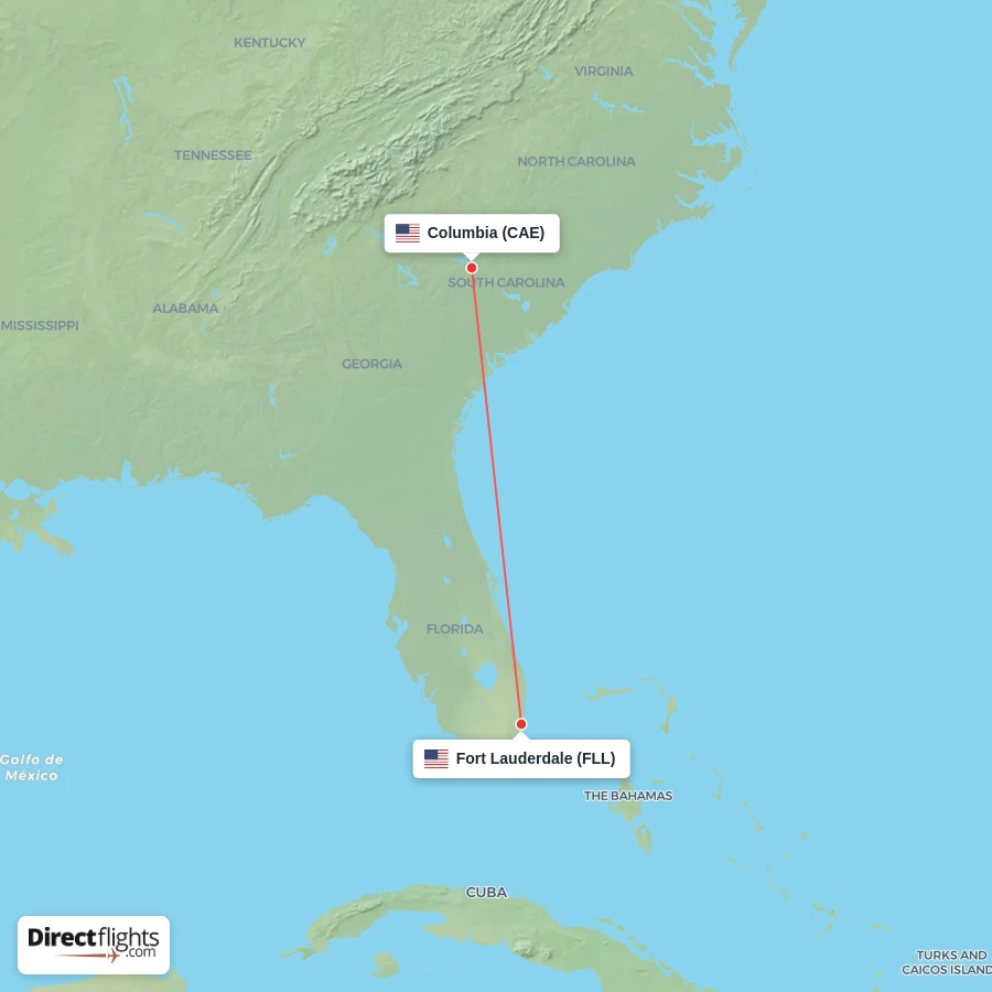FLL - CAE route map