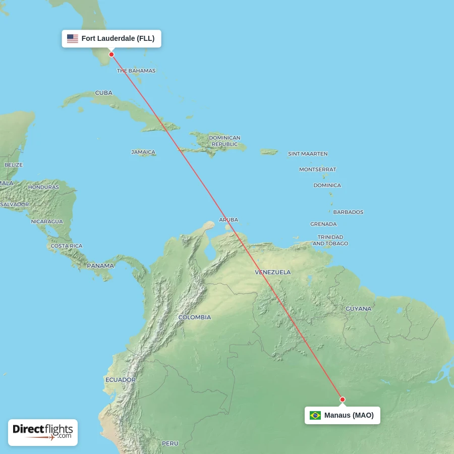 FLL - MAO route map