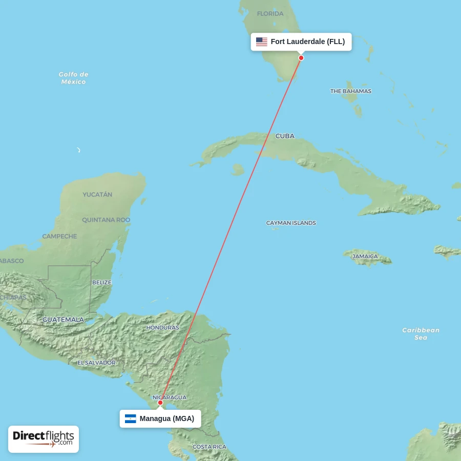 FLL - MGA route map