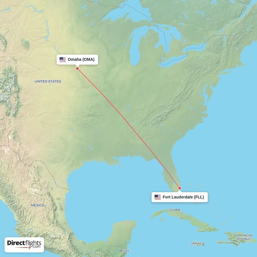 FLL - OMA route map