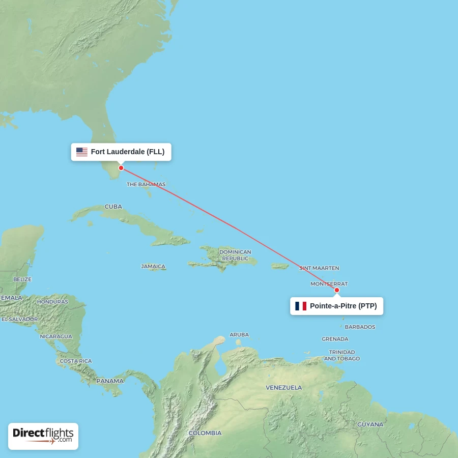 FLL - PTP route map