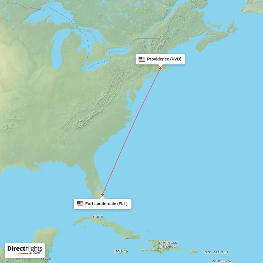 FLL - PVD route map