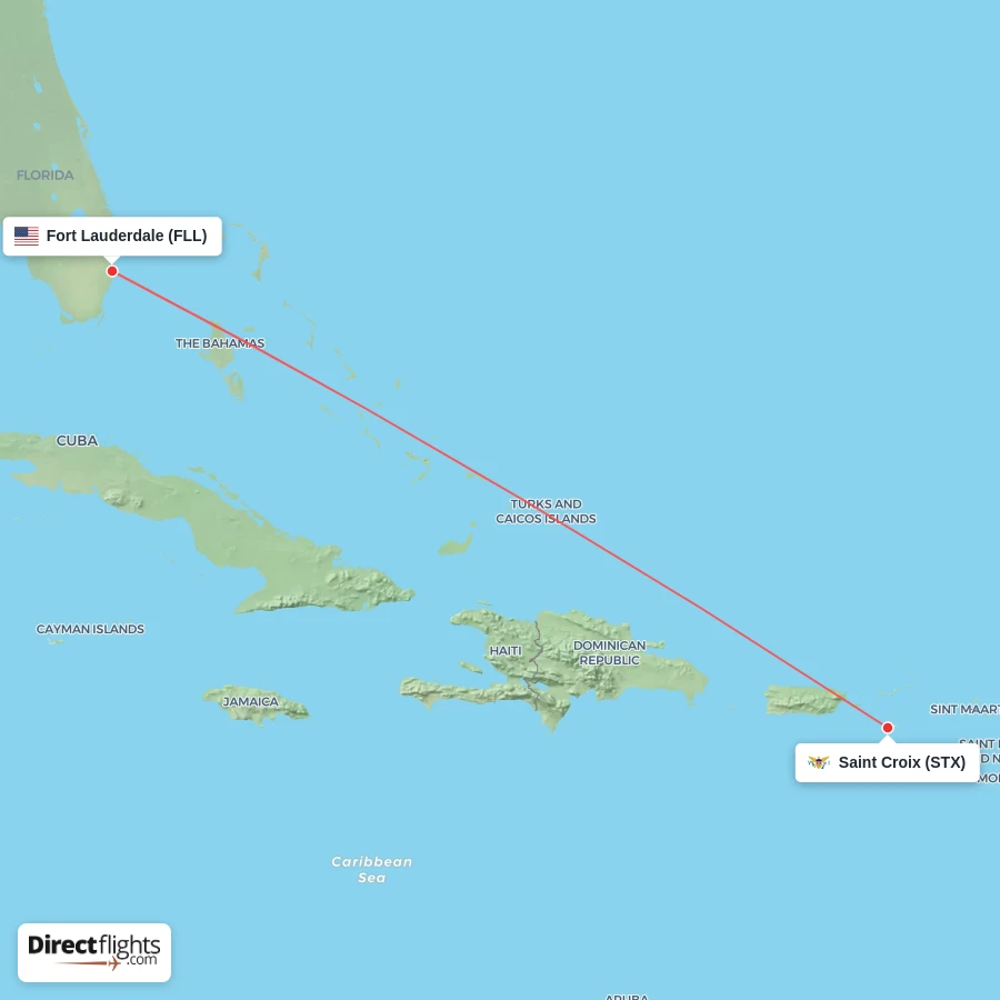 FLL - STX route map
