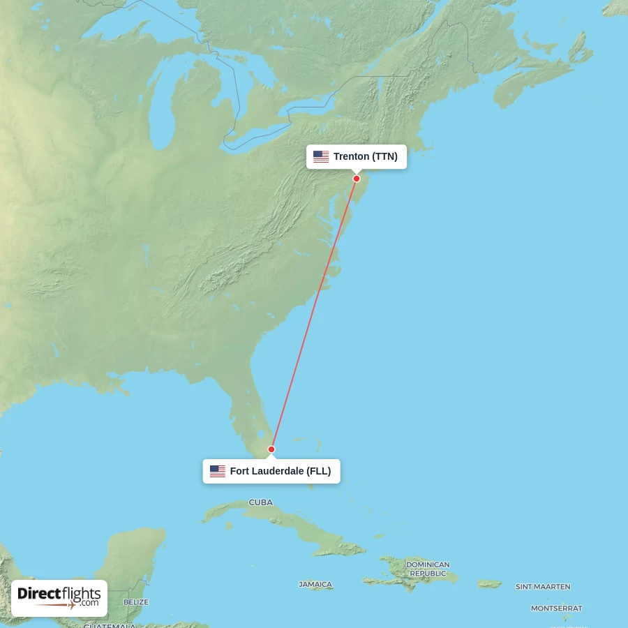 FLL - TTN route map