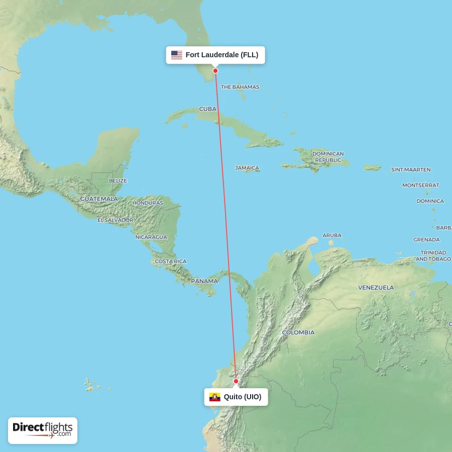 FLL - UIO route map