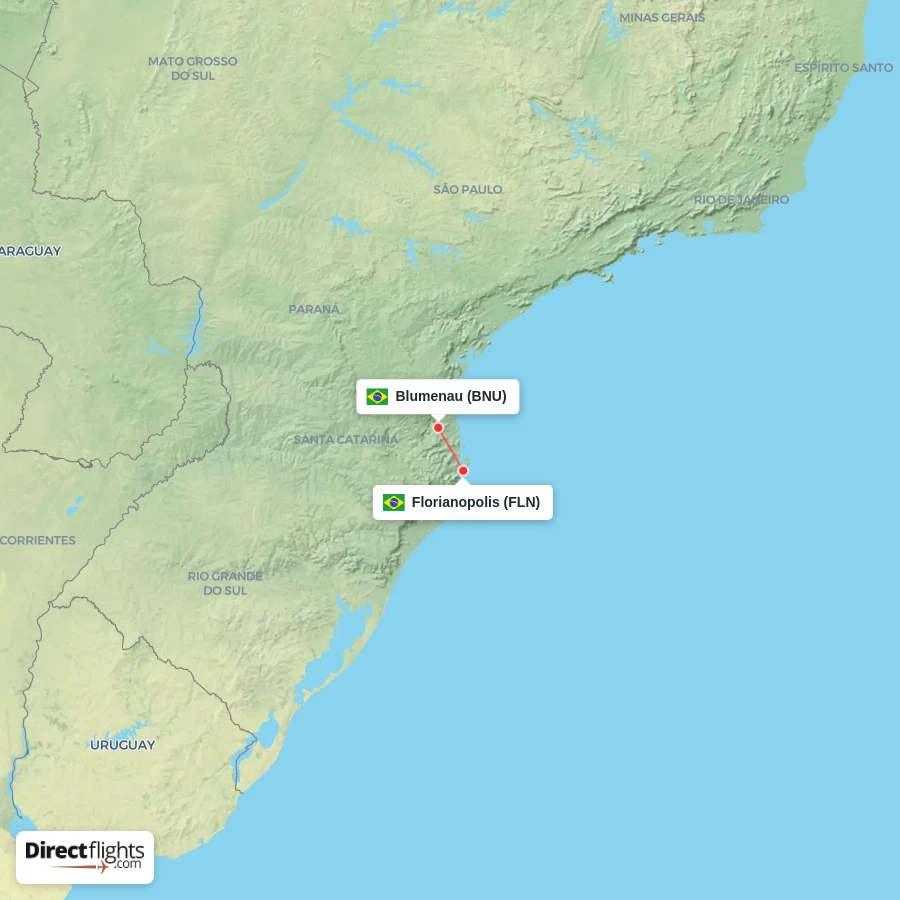 FLN - BNU route map