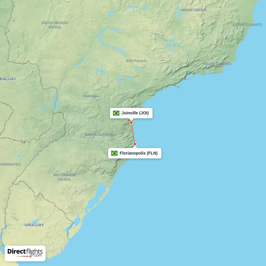 FLN - JOI route map