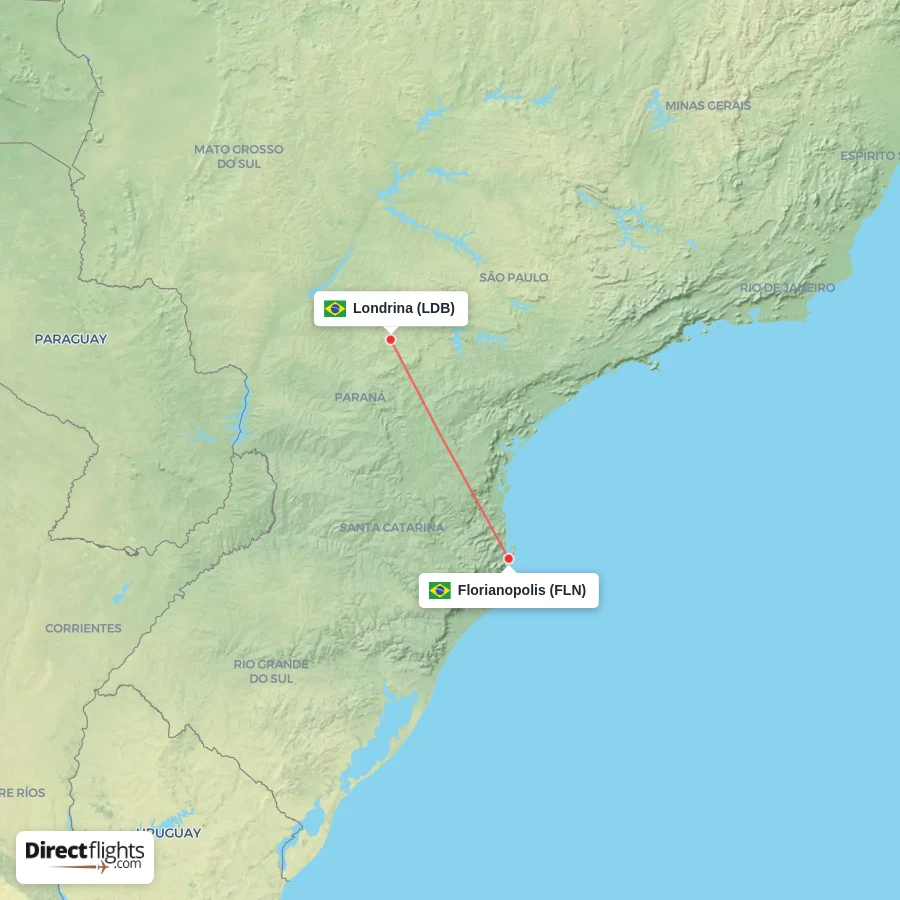 FLN - LDB route map