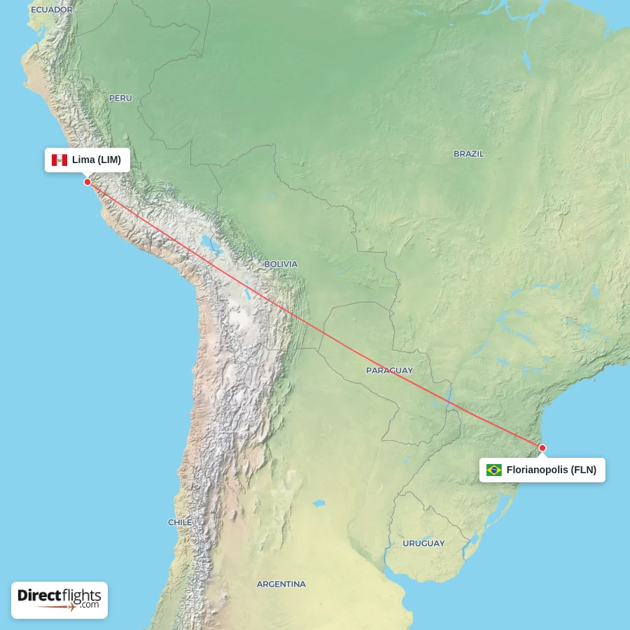 FLN - LIM route map