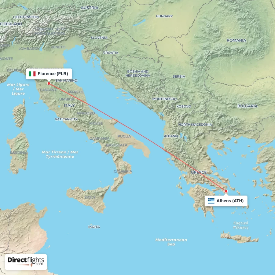 FLR - ATH route map