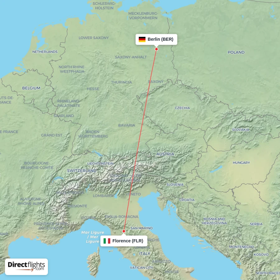 FLR - BER route map