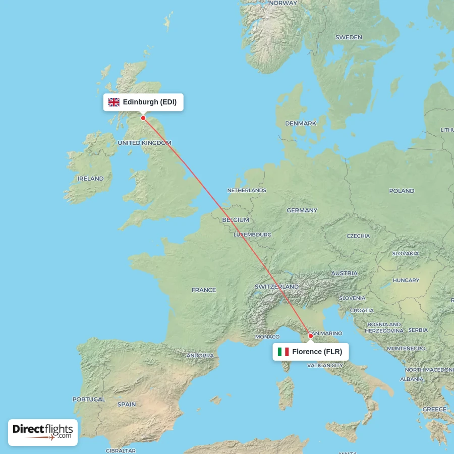 FLR - EDI route map