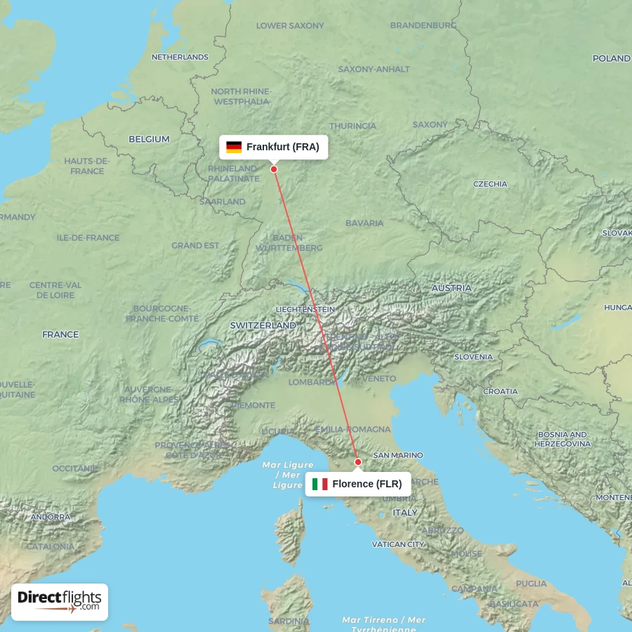 FLR - FRA route map