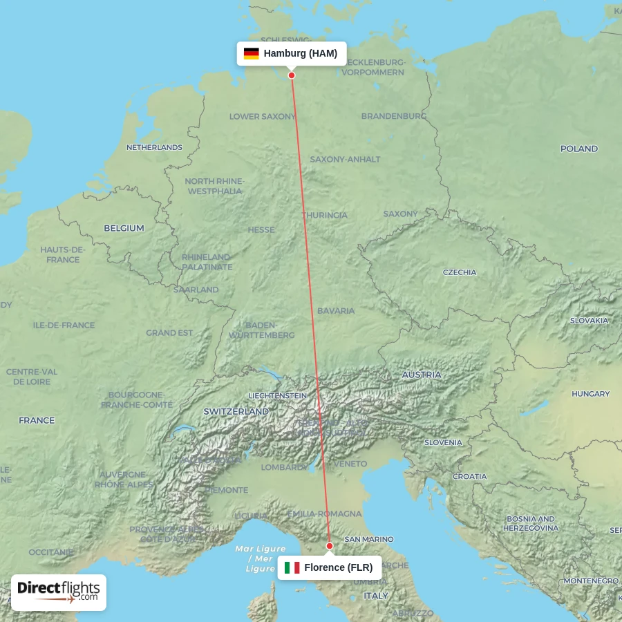 FLR - HAM route map