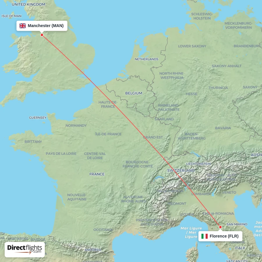 FLR - MAN route map
