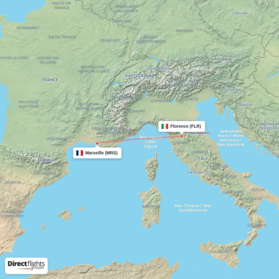FLR - MRS route map