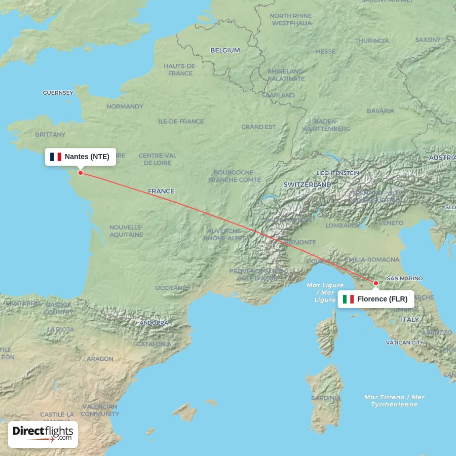 FLR - NTE route map
