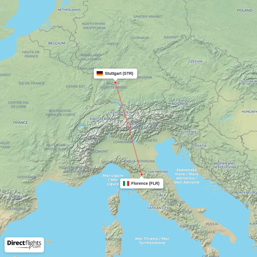 FLR - STR route map