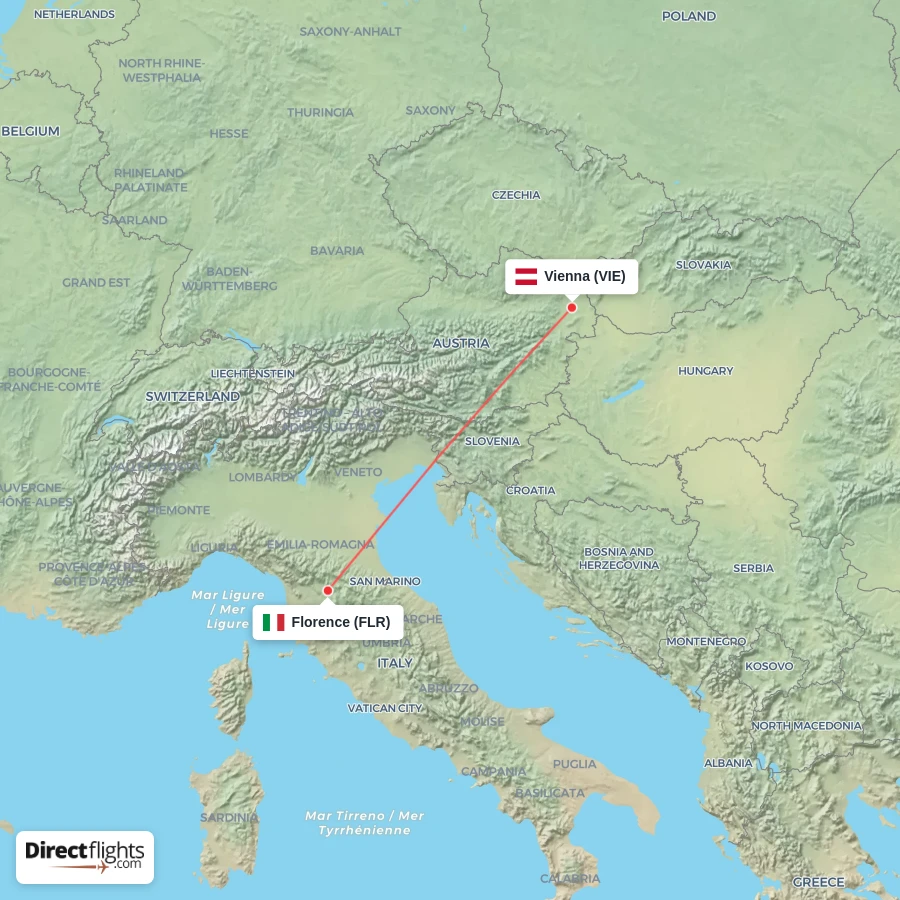 FLR - VIE route map