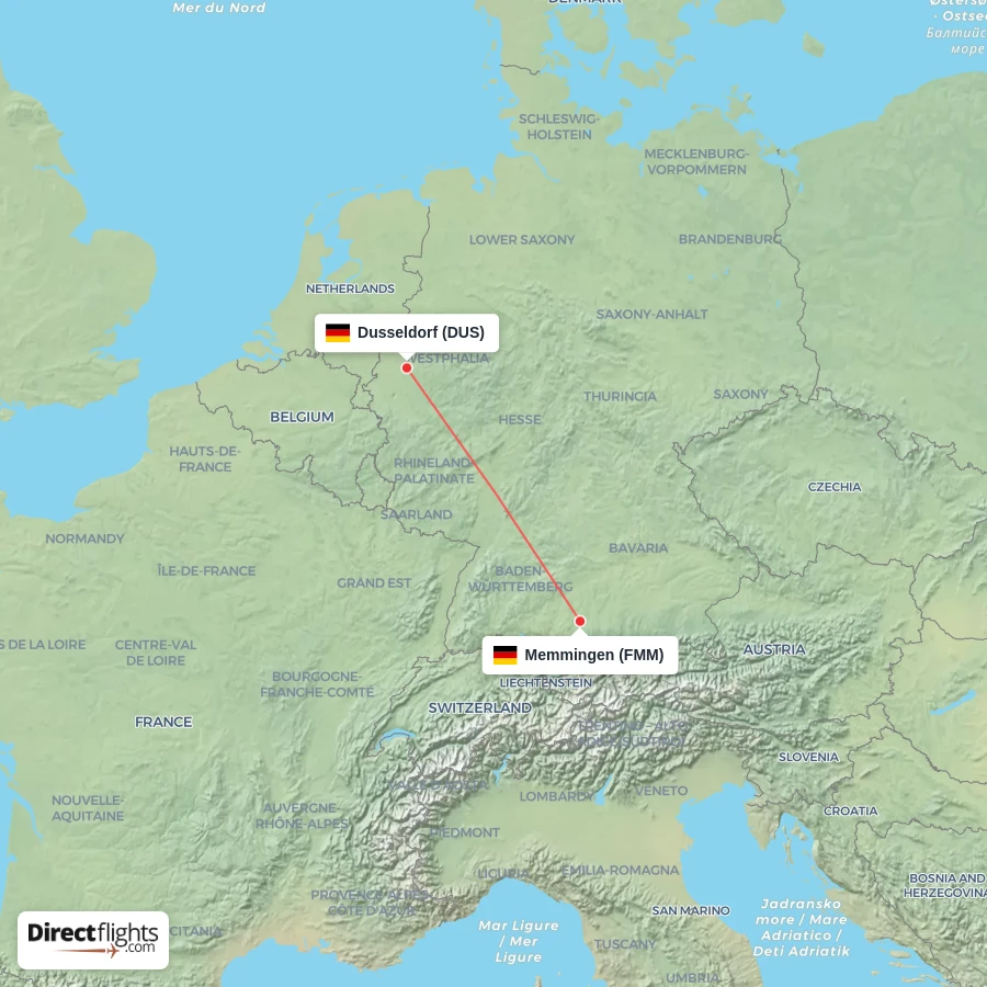 FMM - DUS route map