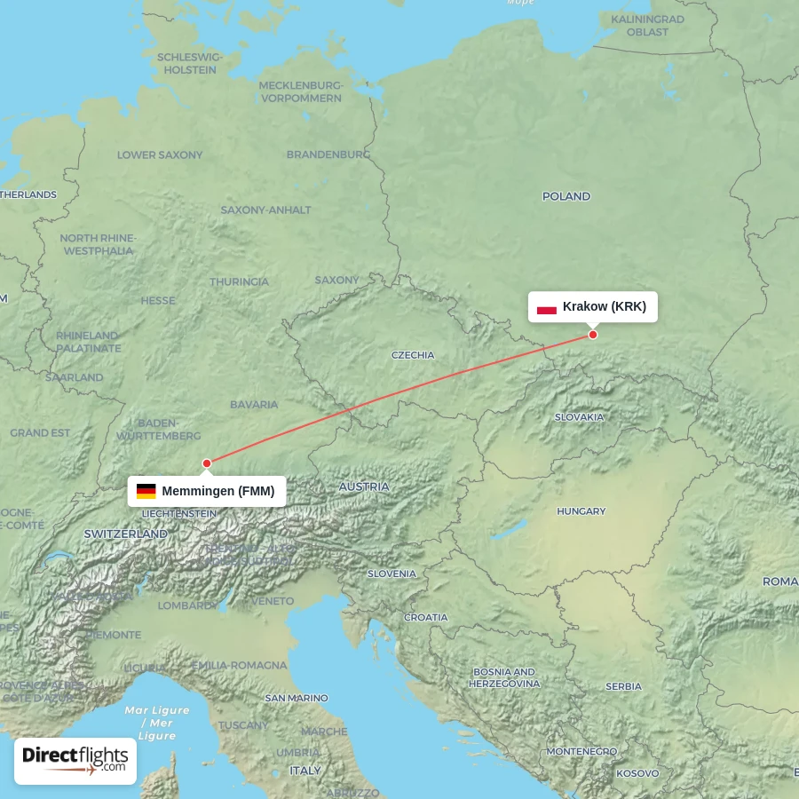 FMM - KRK route map