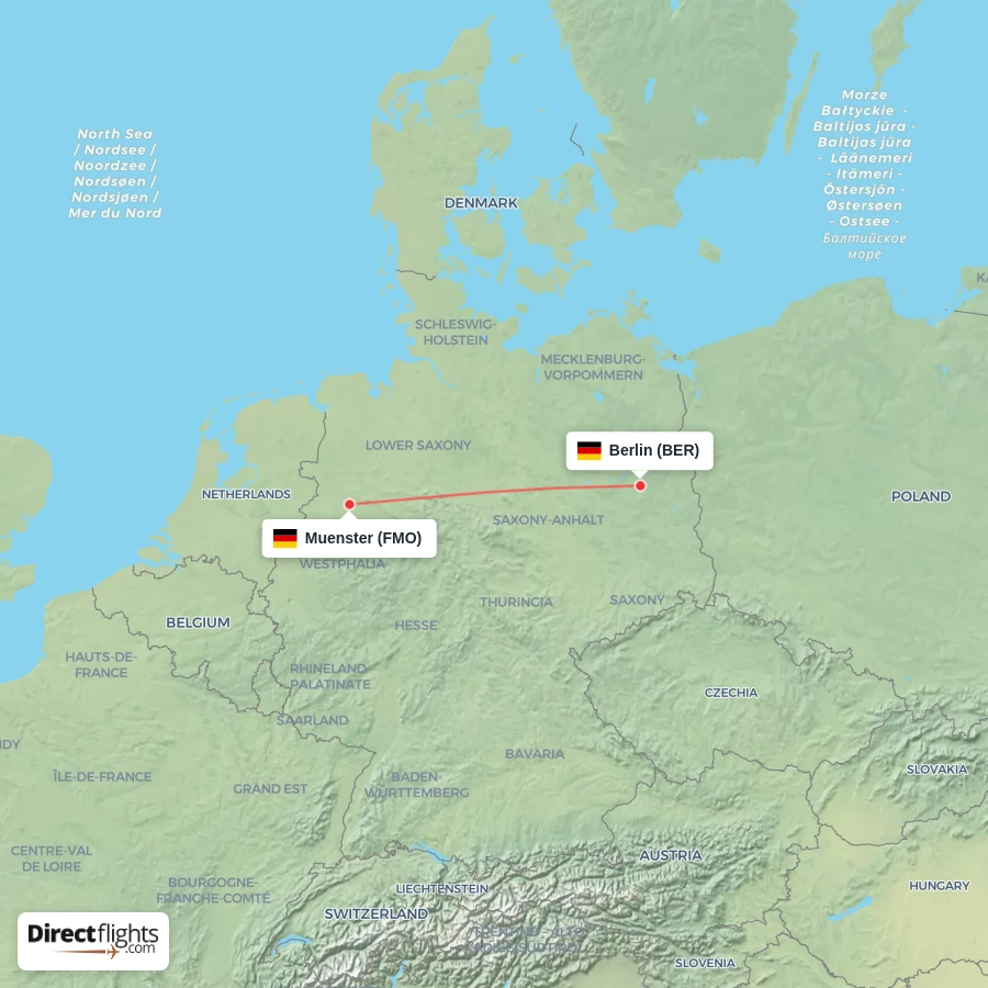 FMO - BER route map