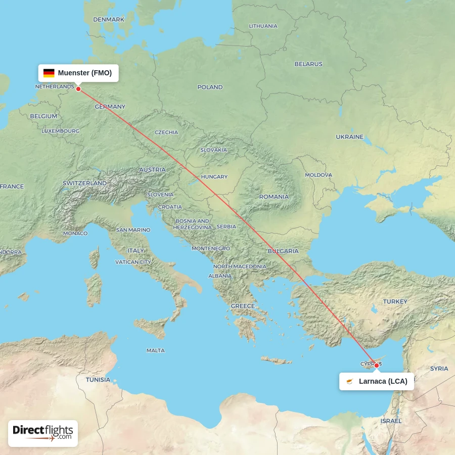 FMO - LCA route map