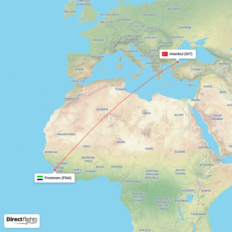 FNA - IST route map