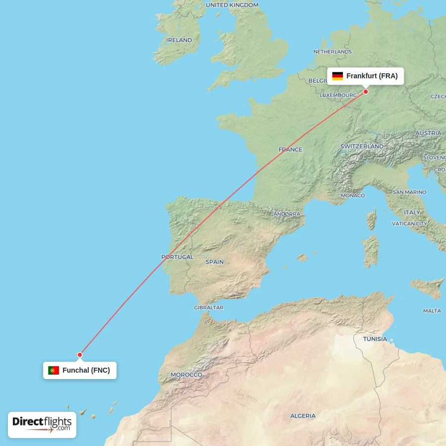 FNC - FRA route map