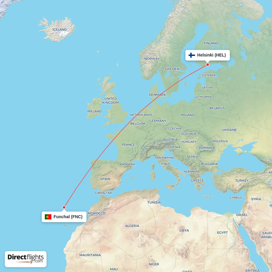 FNC - HEL route map