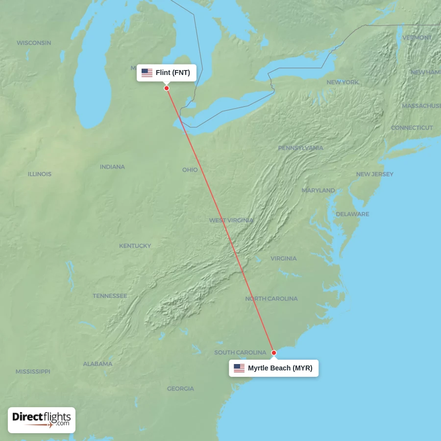 FNT - MYR route map